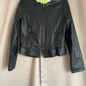 Zara Black Leather Women's Jacket